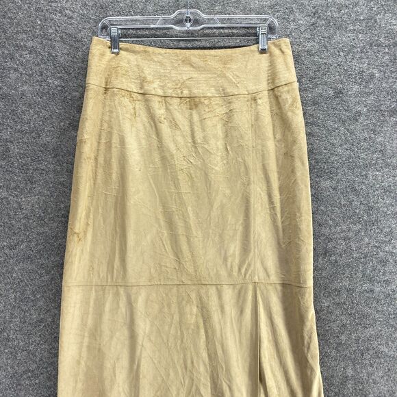 New Norton McNaughton Skirt Women 8 Beige A-Line Maxi Zipper Mid Rise Casual - Picture 3 of 10